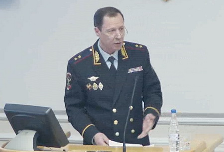 С отчетом перед депутатским корпусом выступил начальник ГУ МВД по Иркутской области