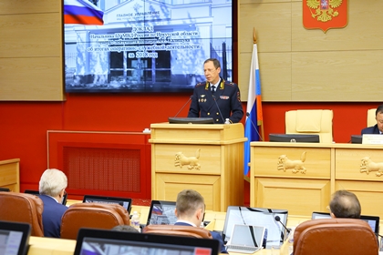 Отчет начальника ГУ МВД по Иркутской области заслушали депутаты на 12-й сессии