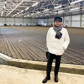Ольга Носенко ознакомилась с ходом строительства крытого ледового катка в Пади Долгой в Иркутске